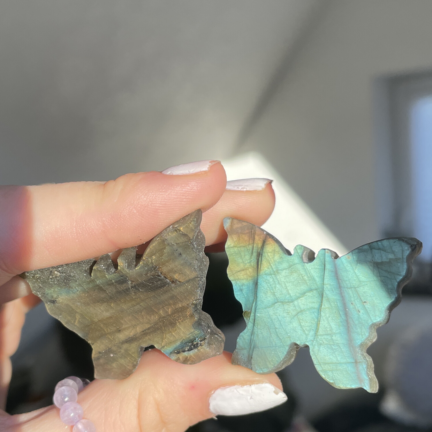 Schmetterling, Labradorit