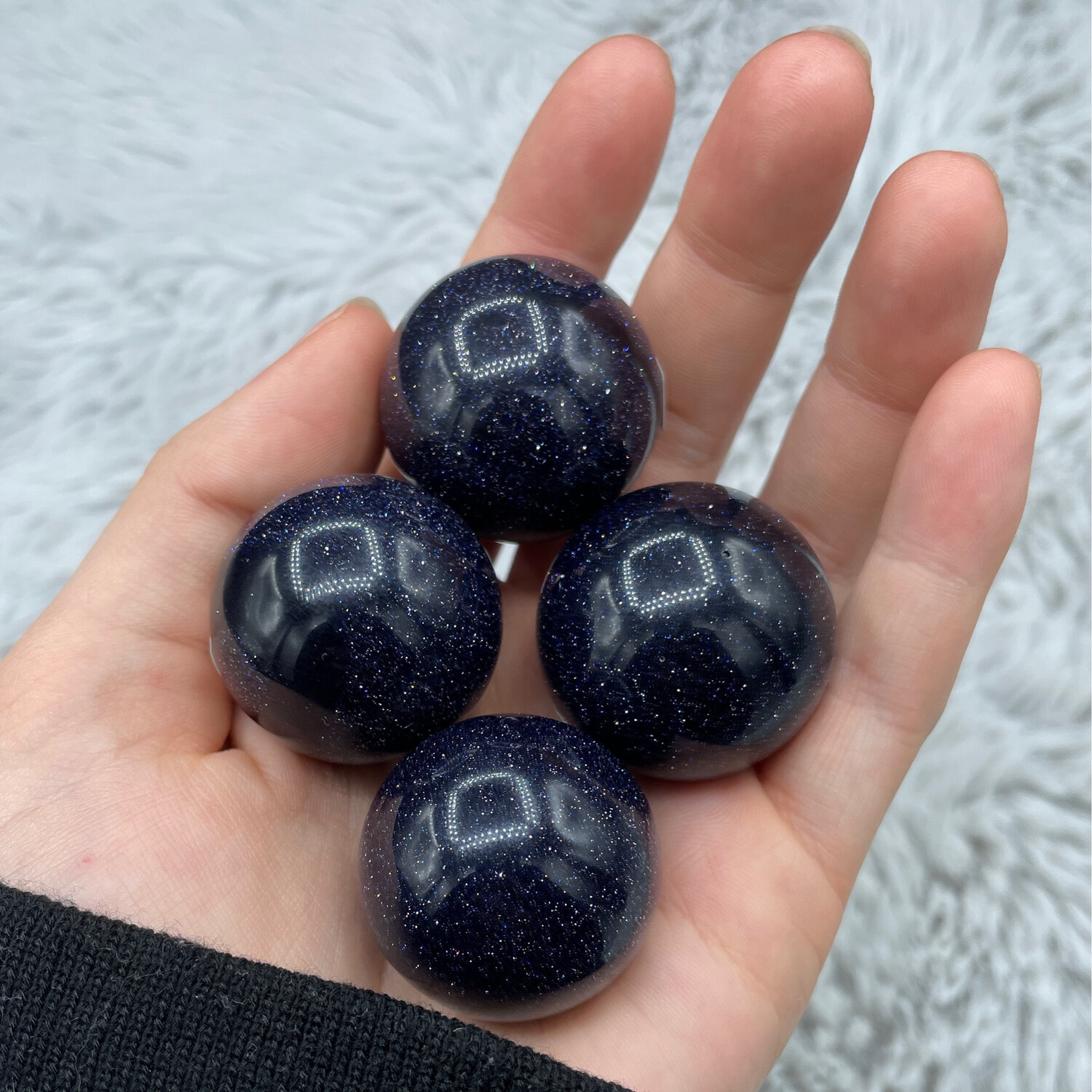 Blaufluss Kugel, 3cm synthetisch