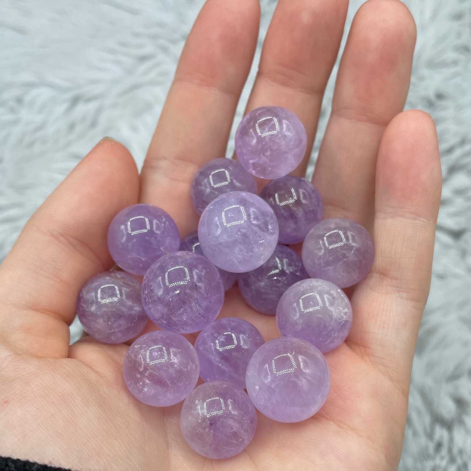 Amethyst lavenderfarben, Kugel 1,5-1,8cm