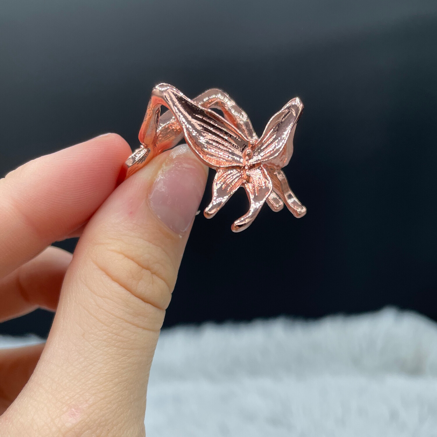 Schmetterling, Kugelhalter rosé klein