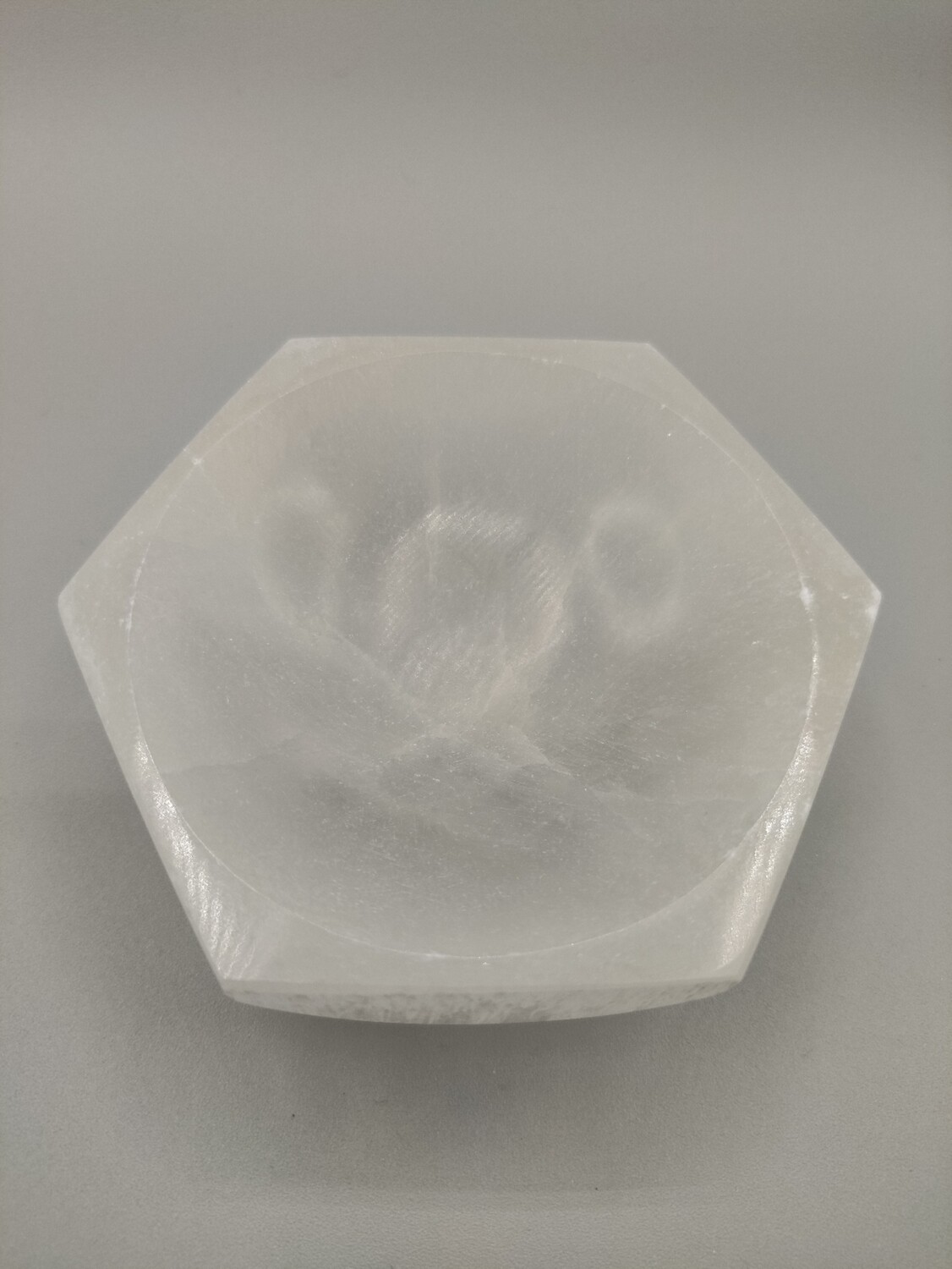 Selenit Hexagon Schale