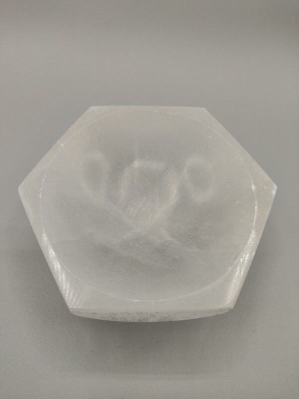Selenit Hexagon Schale