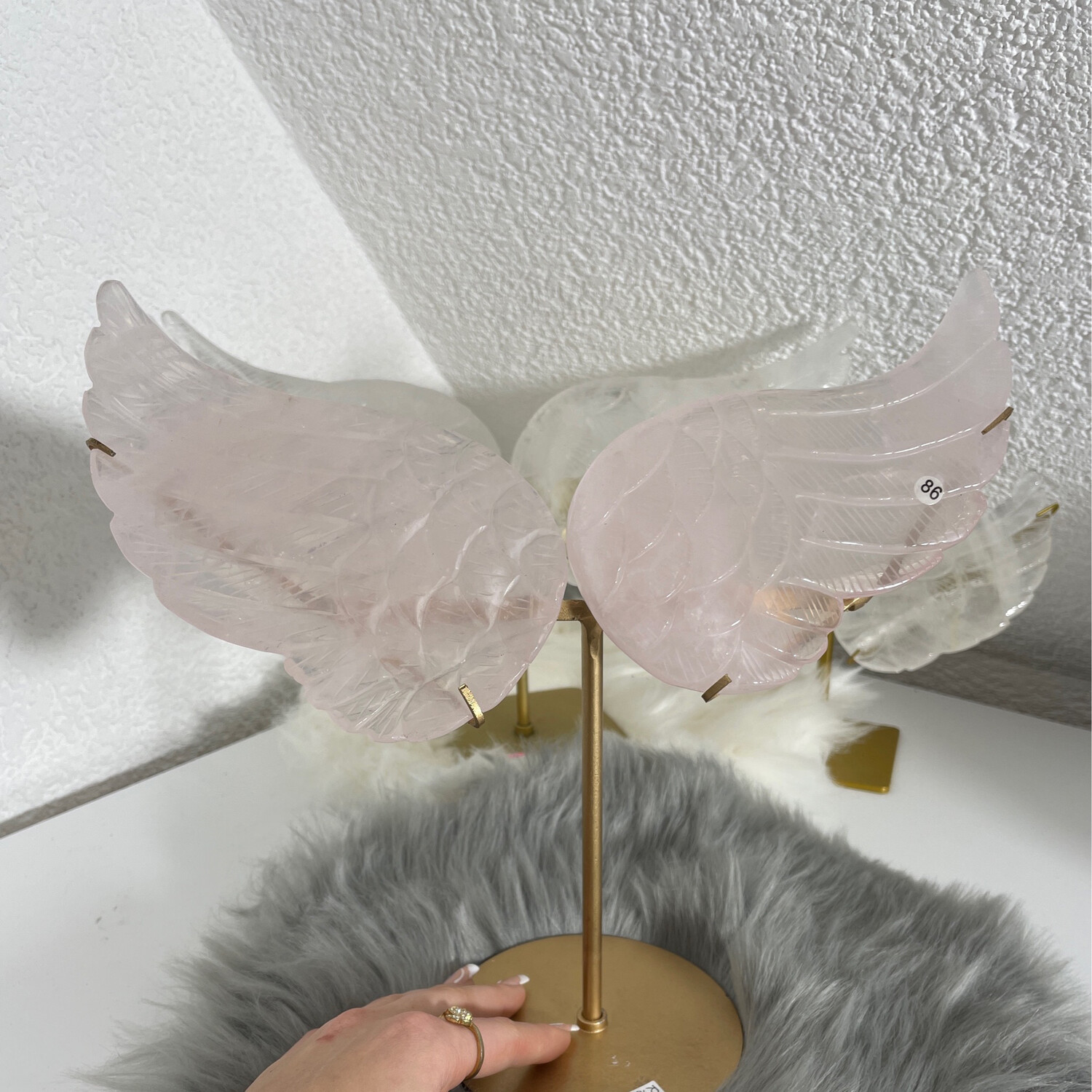 Rosenquarz Flügel