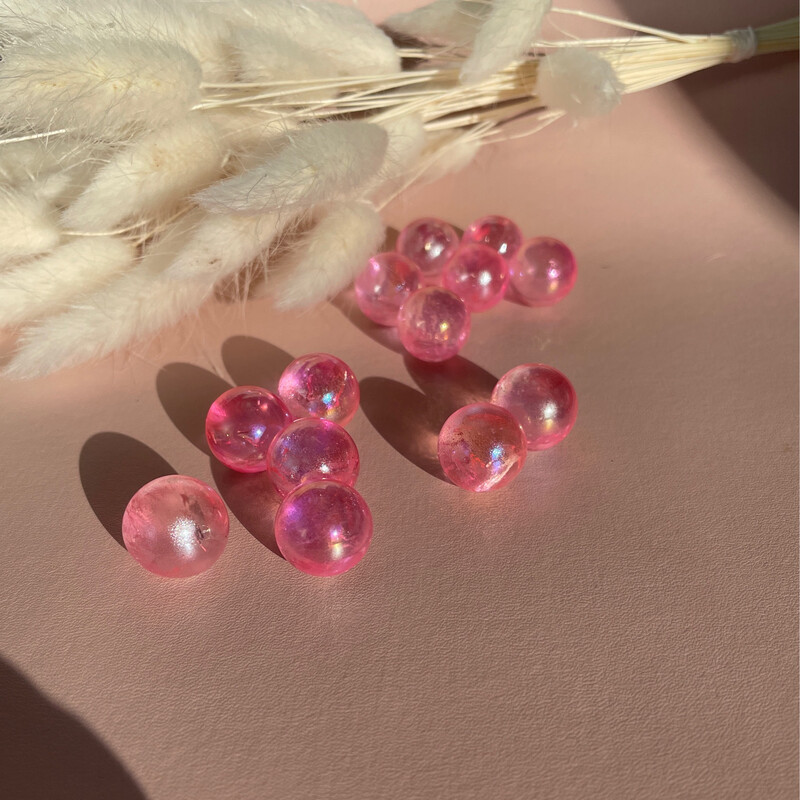Pink aura Kugeln, ca.1,5cm