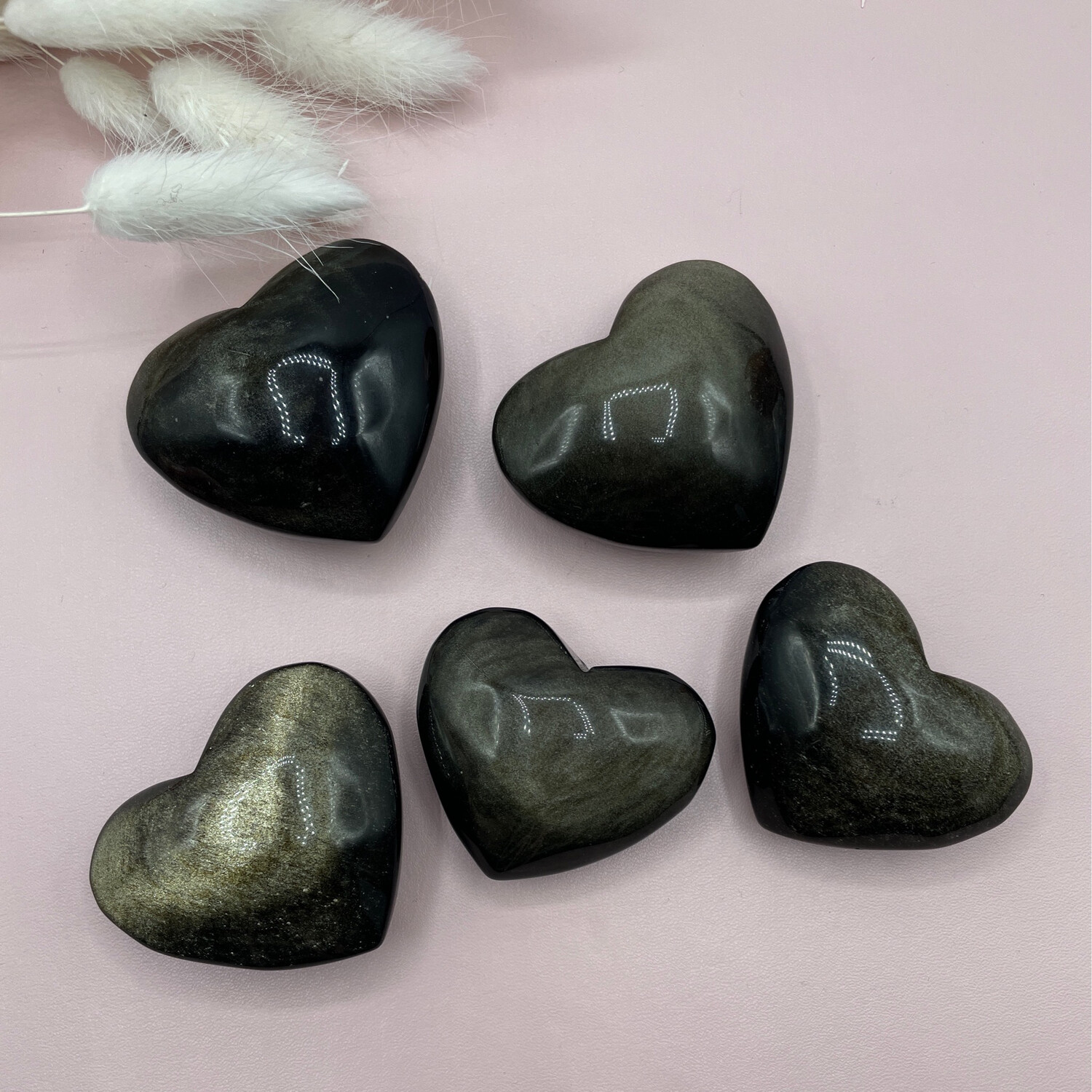Golden Obsidian Herz