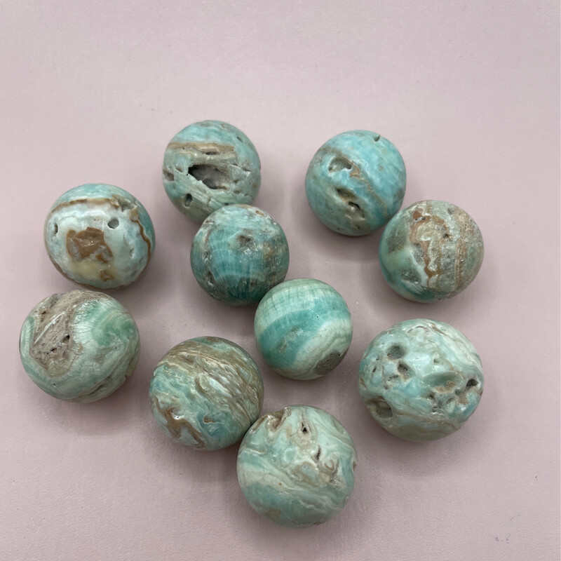 Blaue Aragonit Kugel, 2-3cm