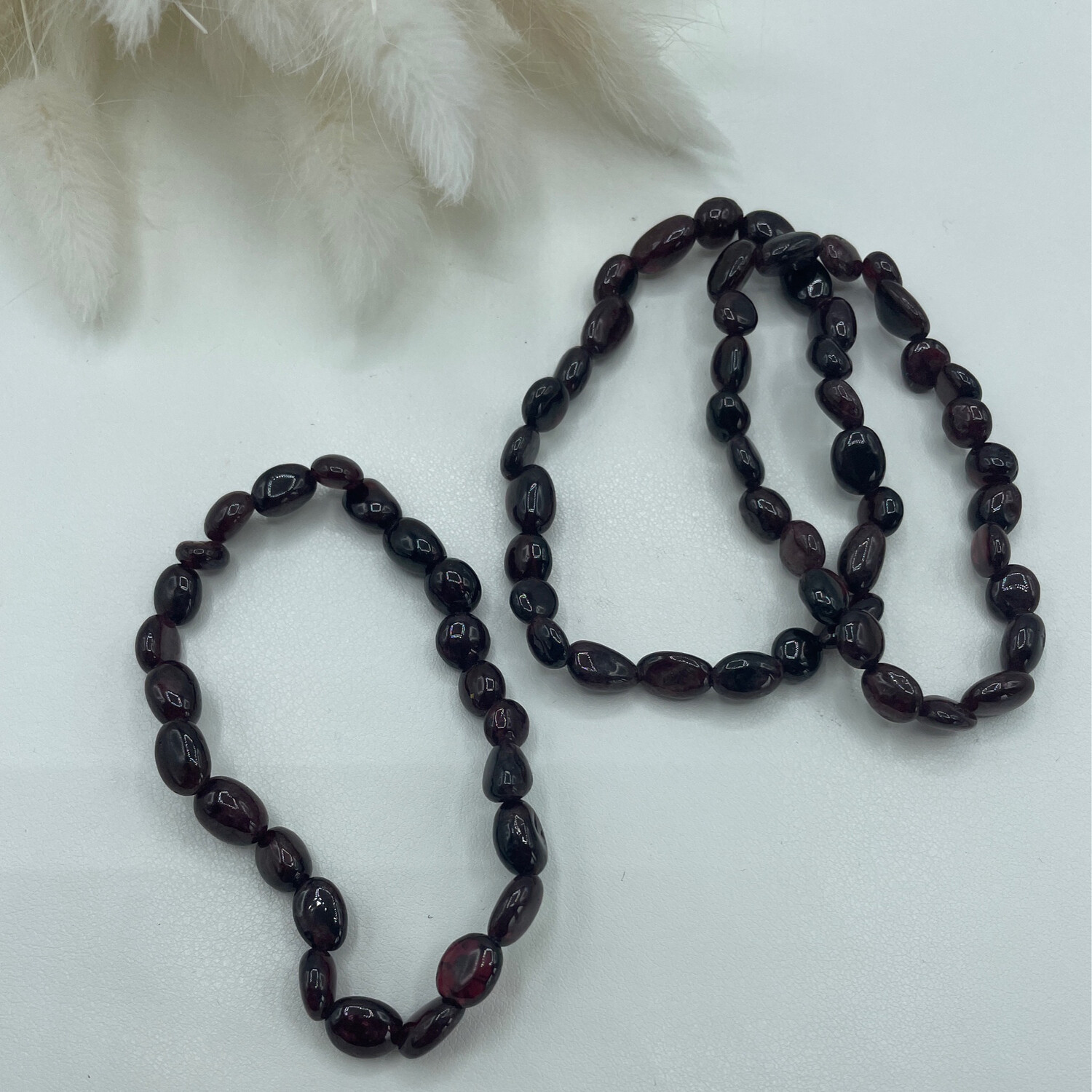 Granat Nugget Armband