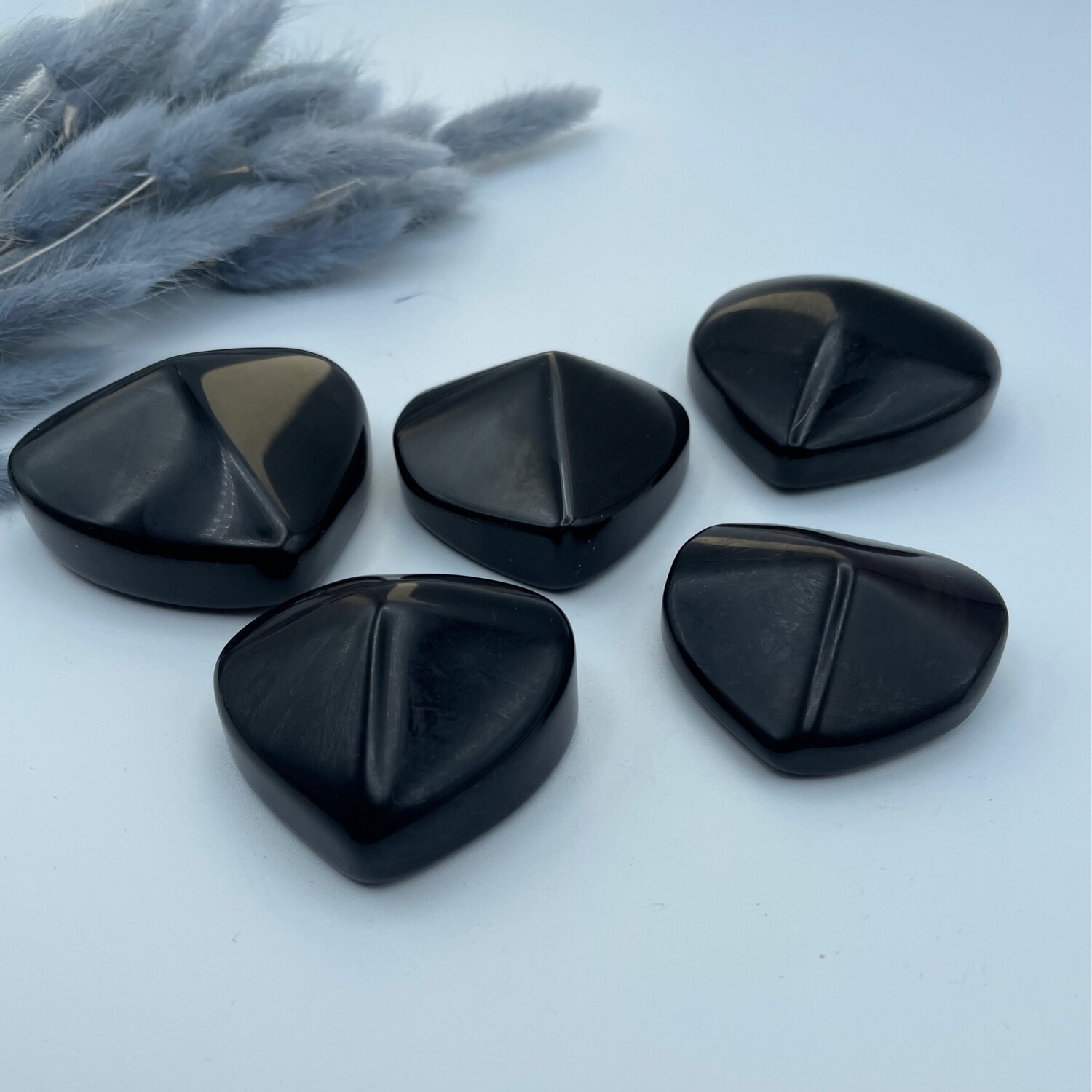 Regenbogen Obsidian Herz, groß