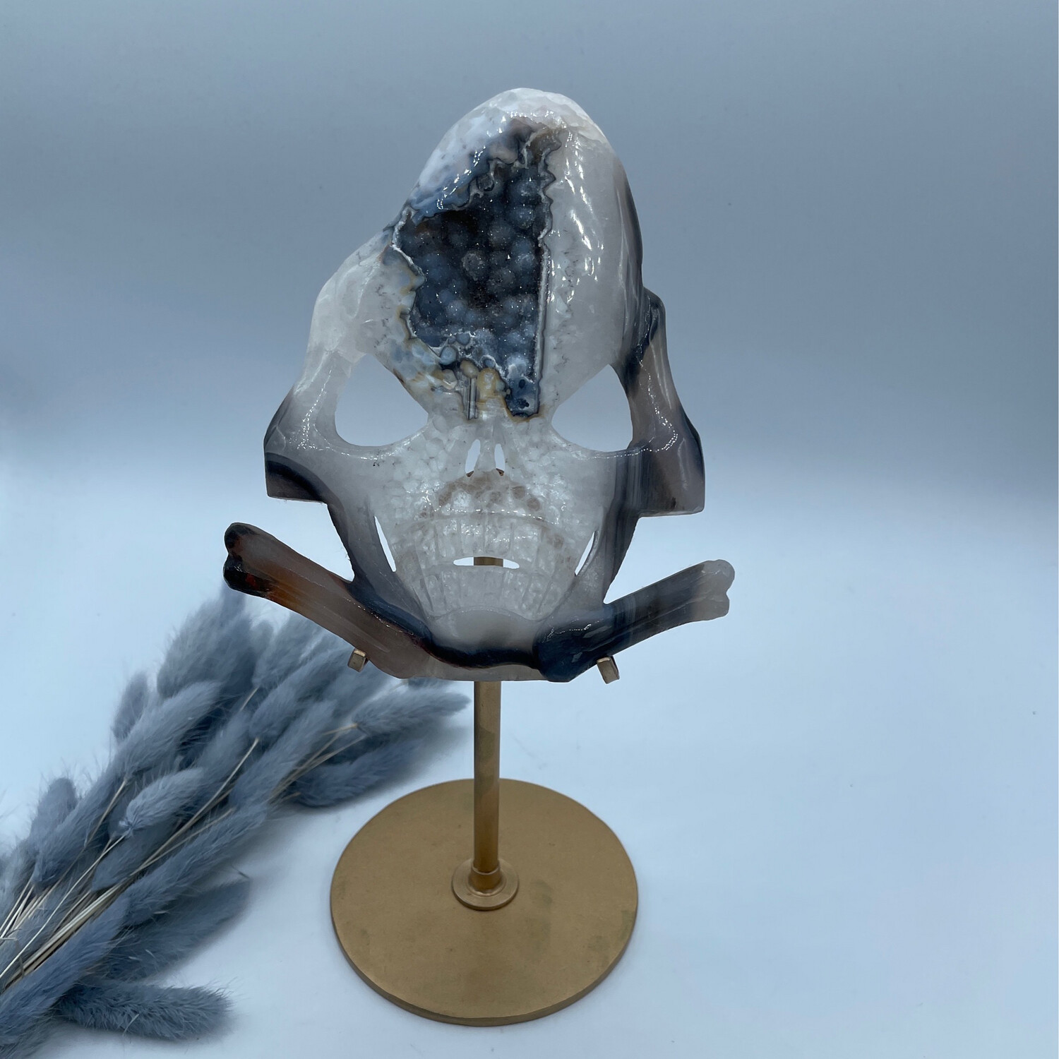 Achat Drusen Totenkopf auf Ständer