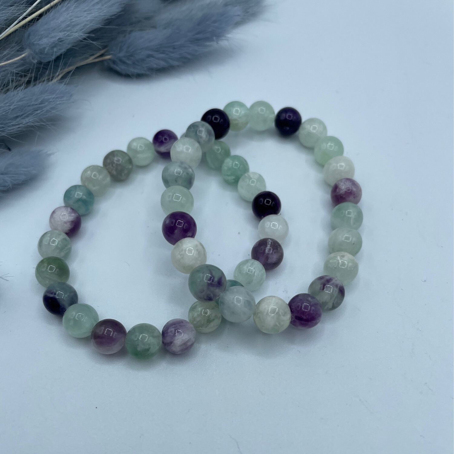 Schneeflocken Fluorit Armband