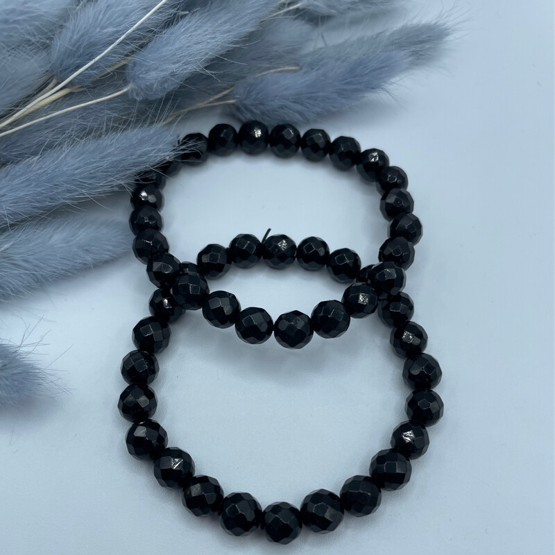 Obsidian Armband facettiert