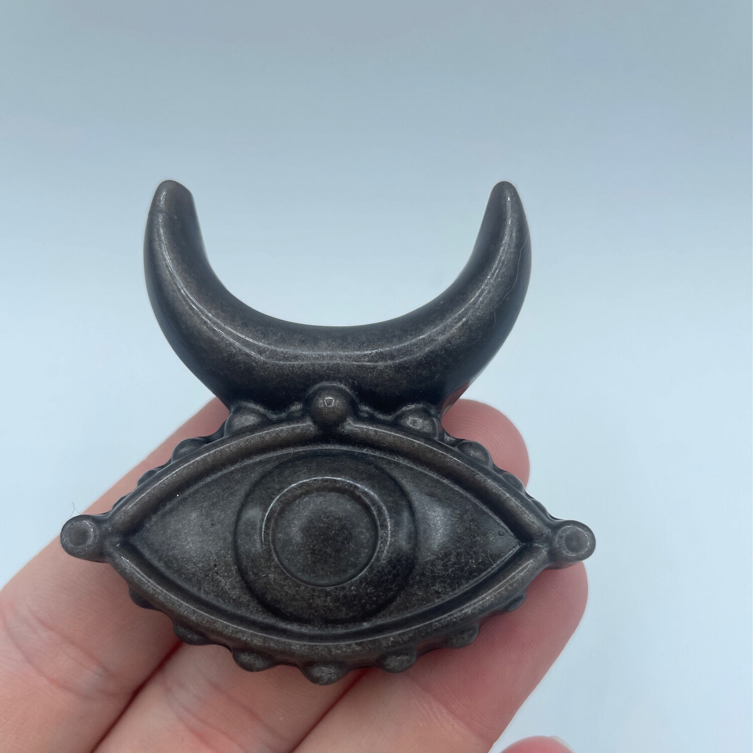 Auge-Mond silber Obsidian