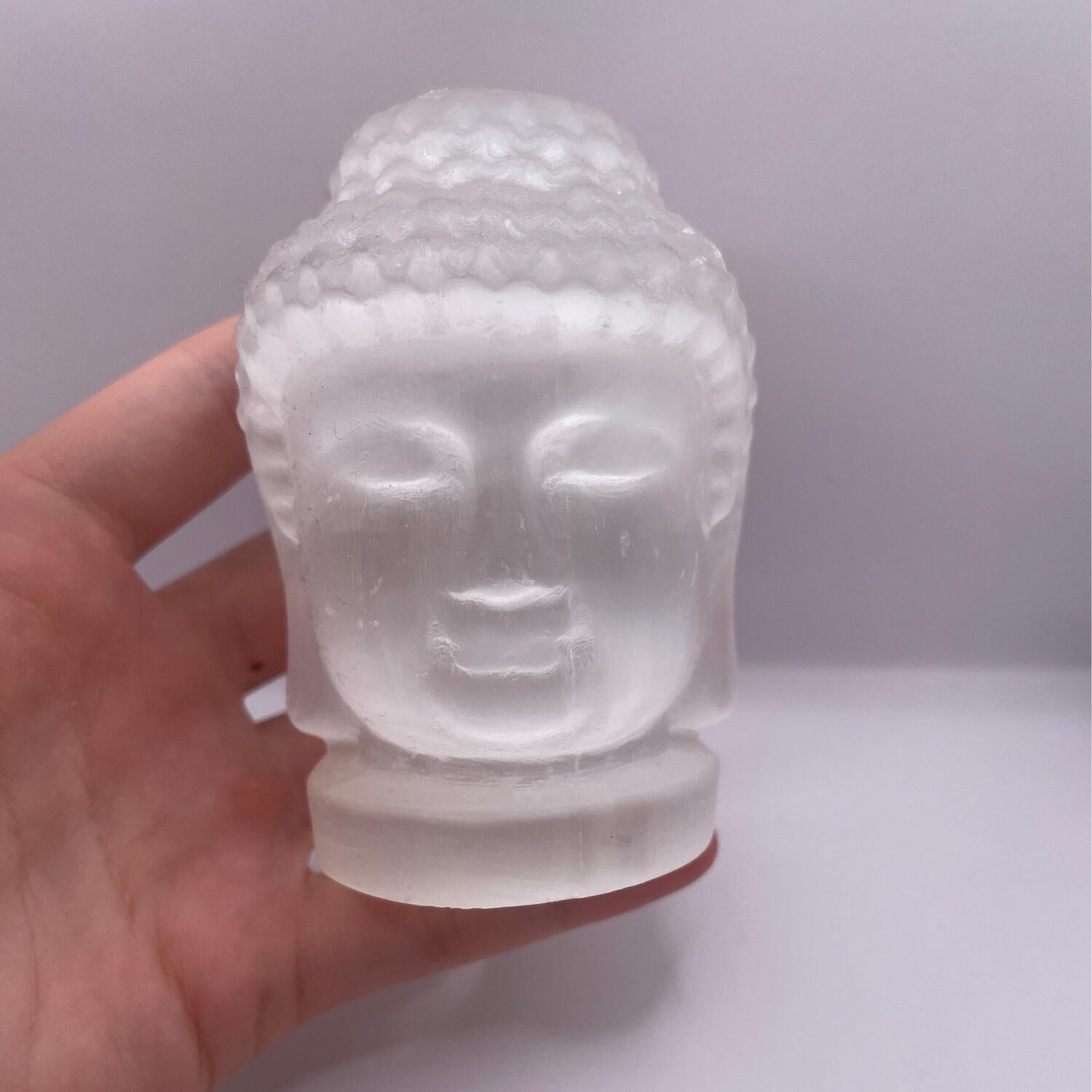 Selenit Buddha Kopf