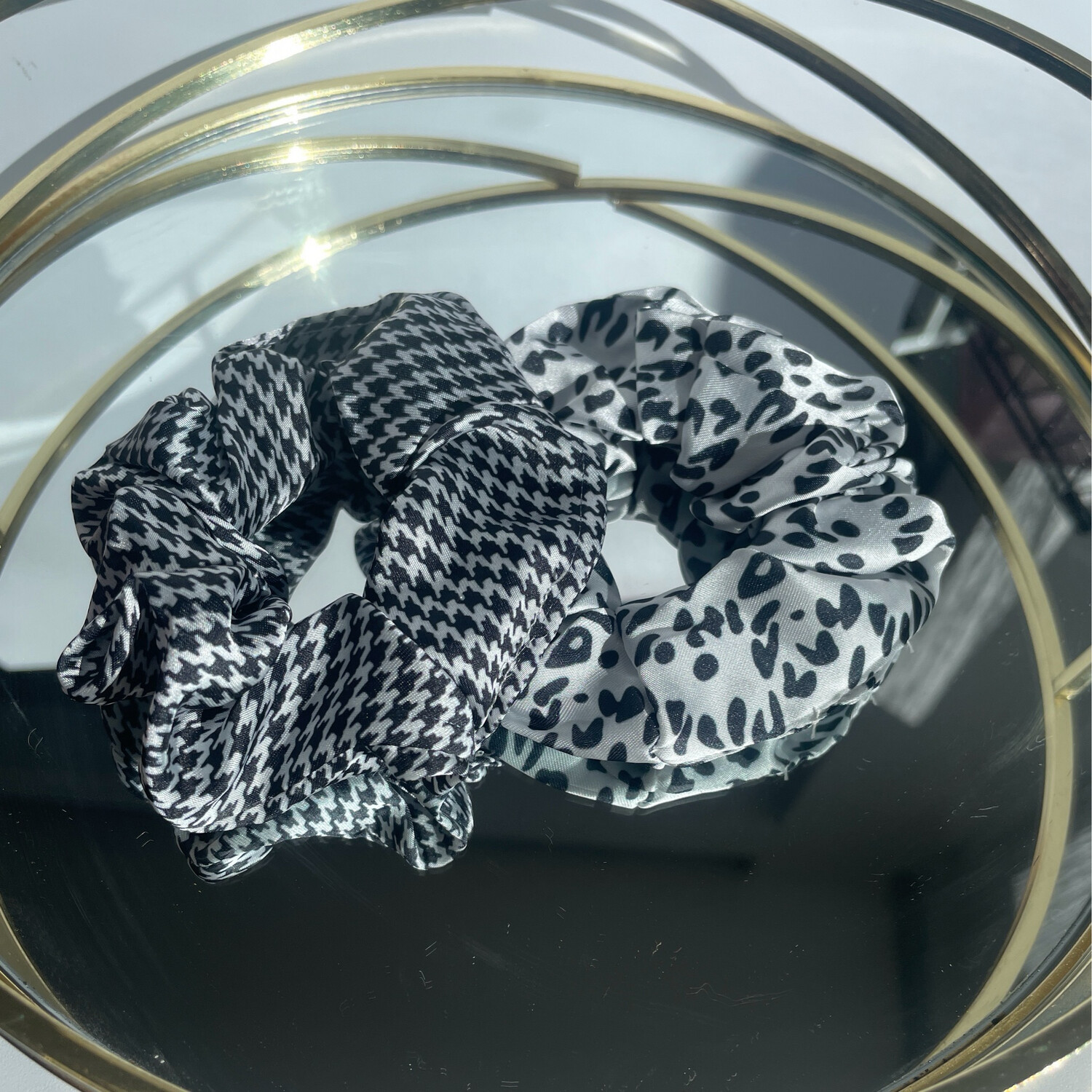 Scrunchie Doppelpack Black/white