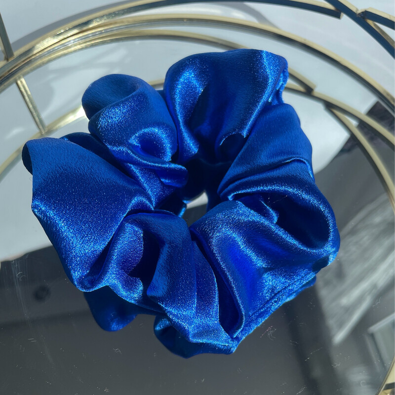 Scrunchie Satin dunkel blau