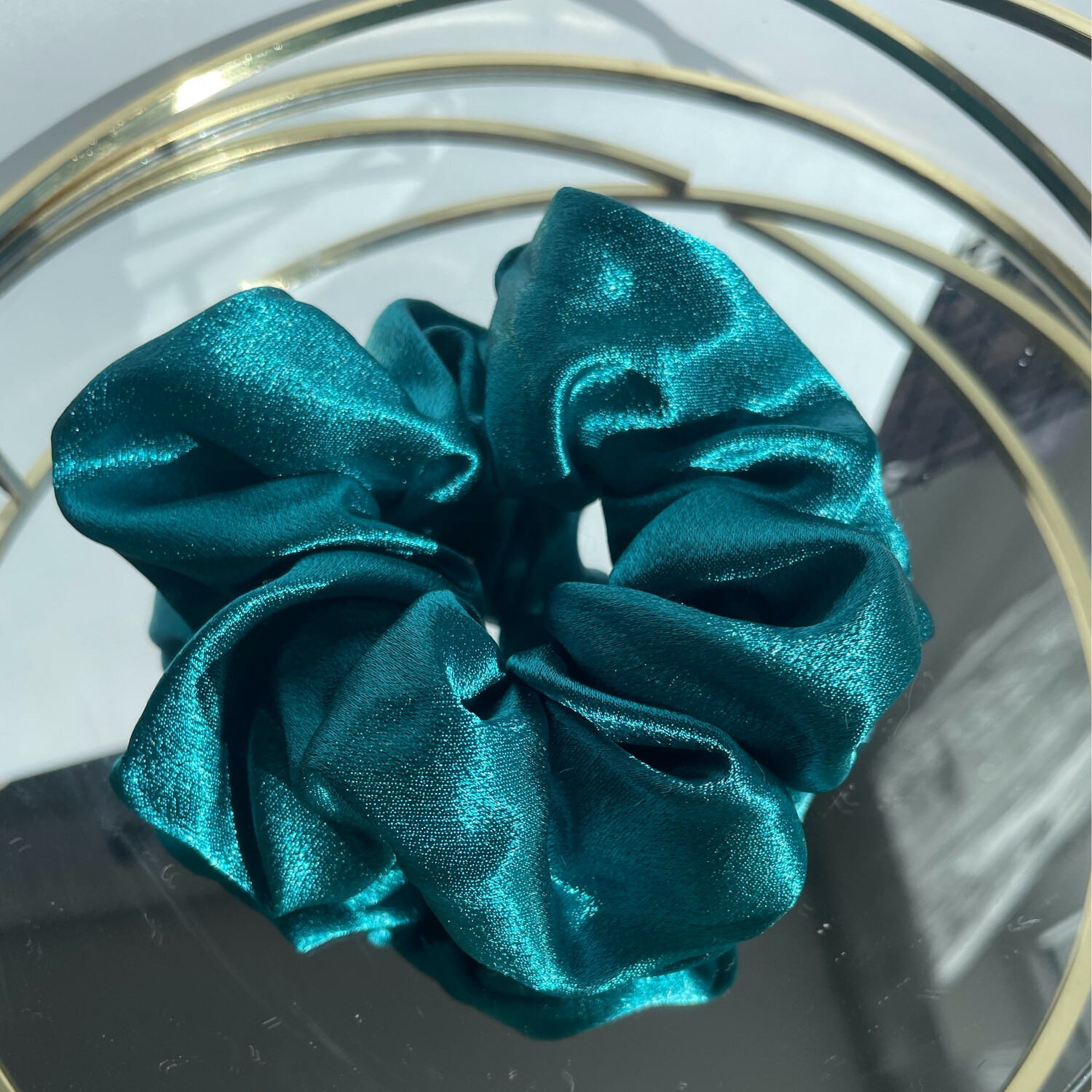 Scrunchie Satin Petrol