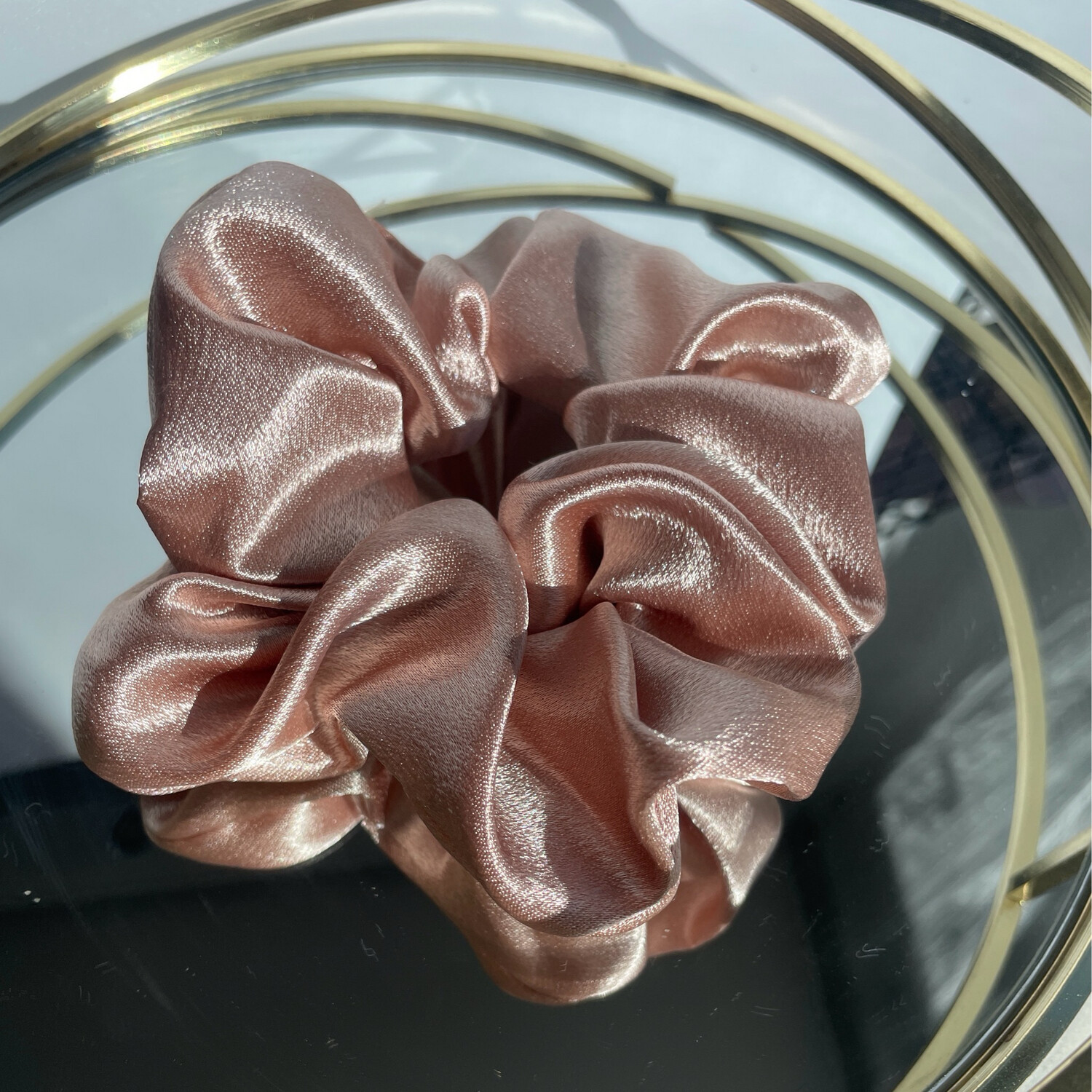 Scrunchie Satin Rose