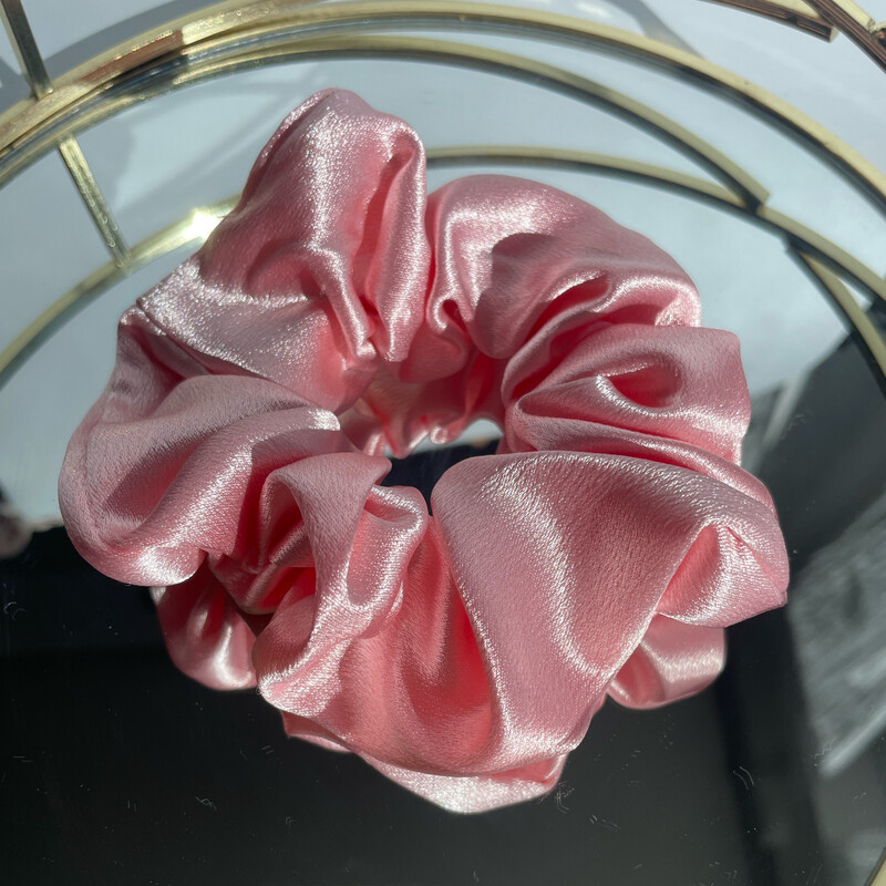 Scrunchie Satin Rosa