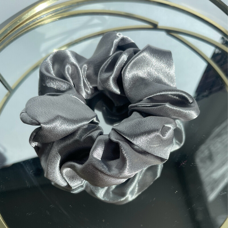Scrunchie Satin Silber
