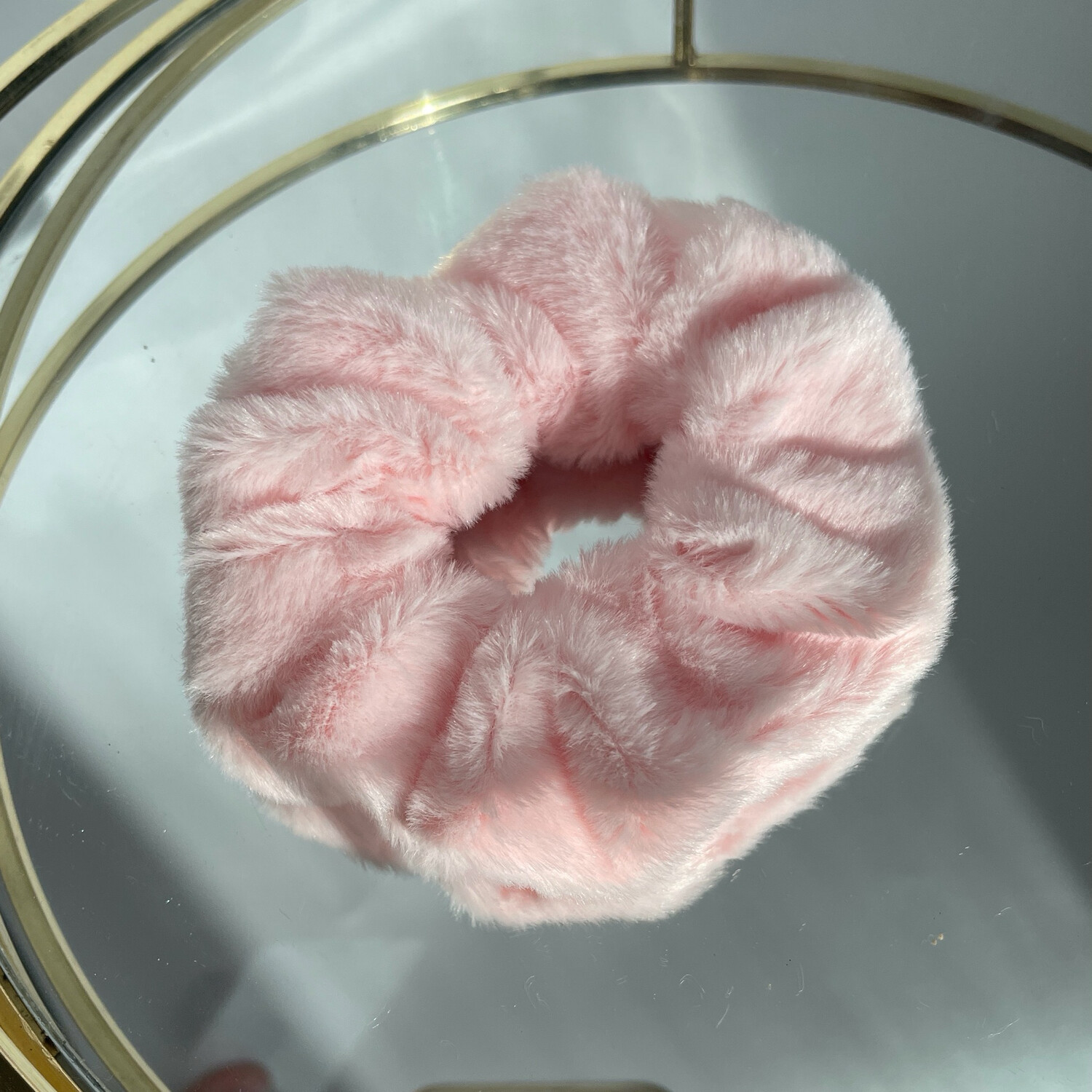 Scrunchie flauschig rosa