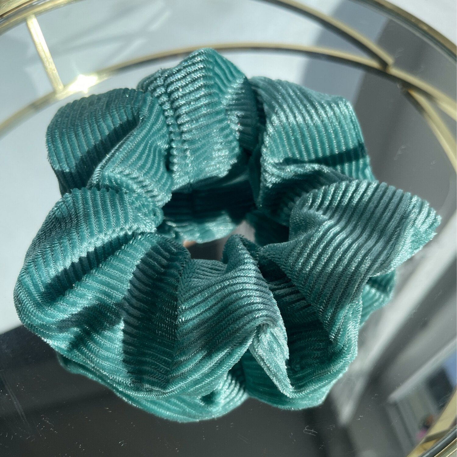 Scrunchie Samt Cord Petrol