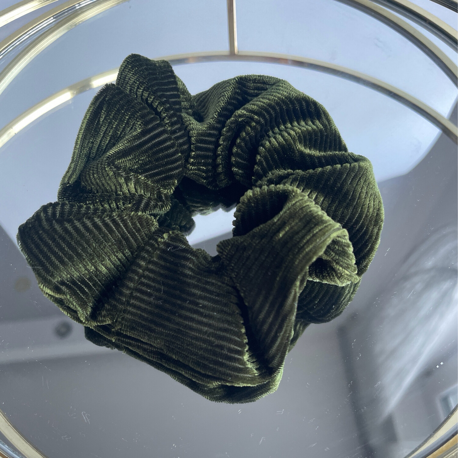 Scrunchie Samt Cord Oliv