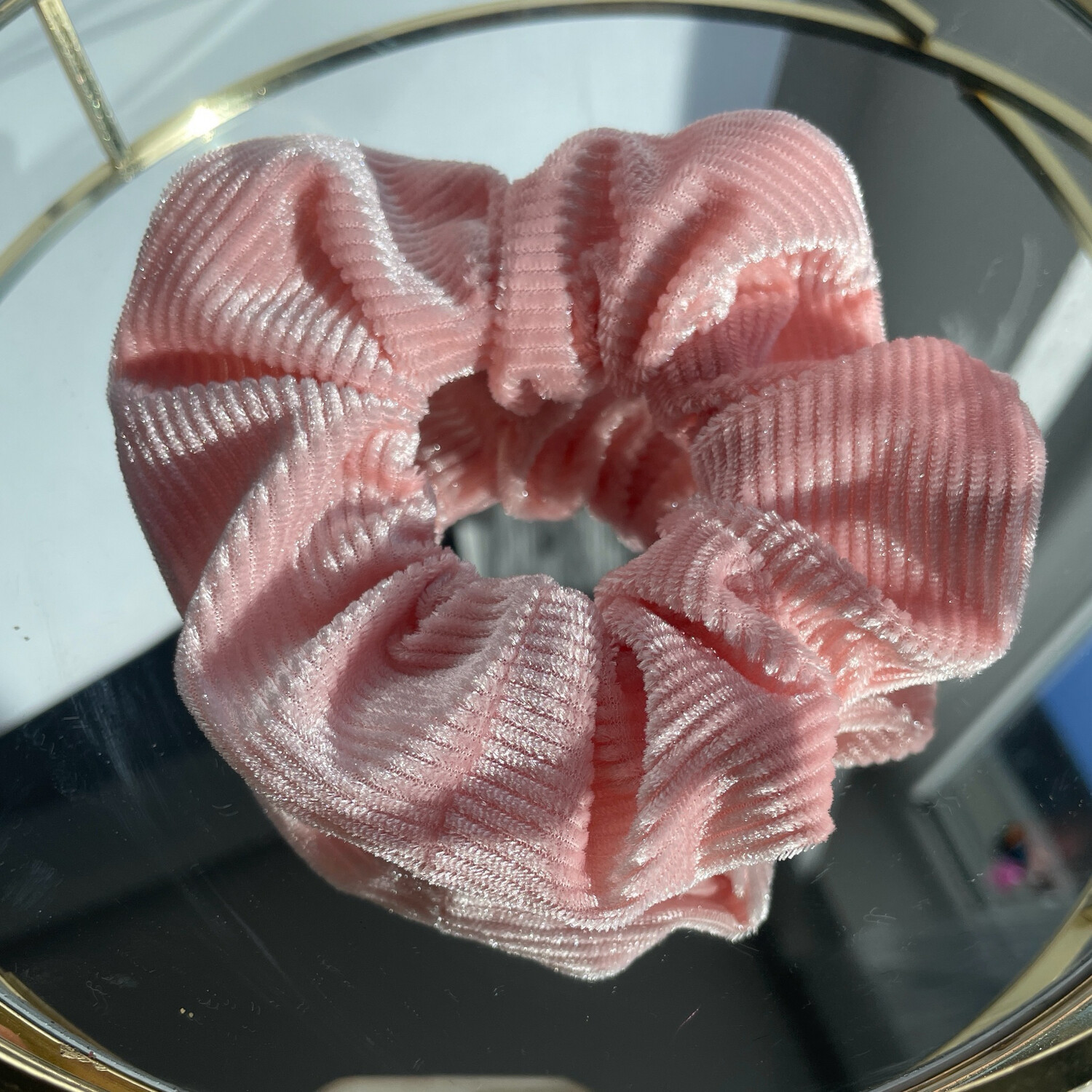 Scrunchie Samt Cord rosa