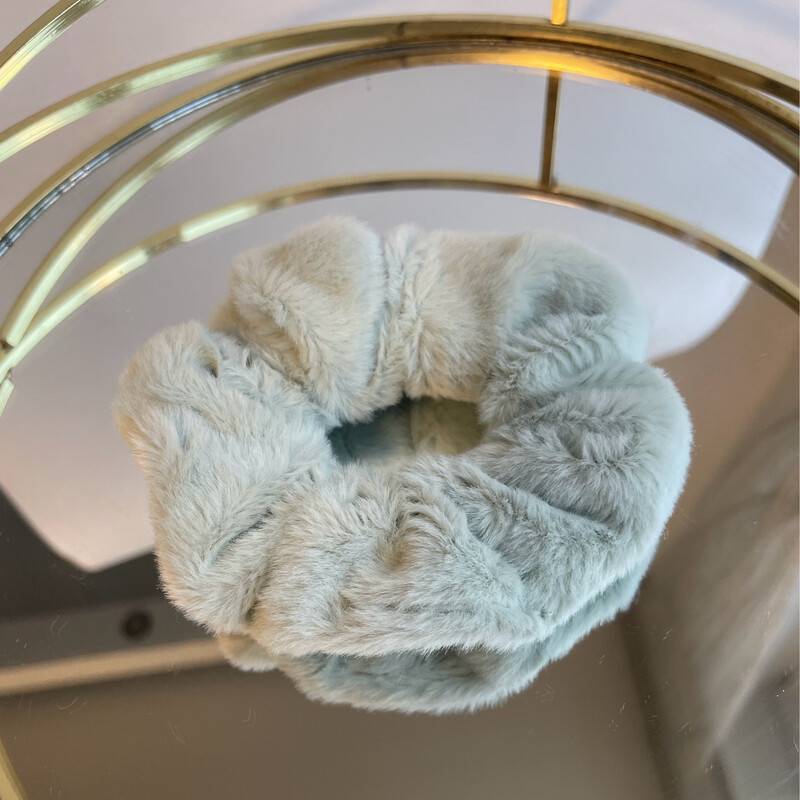 Scrunchie flauschig grün