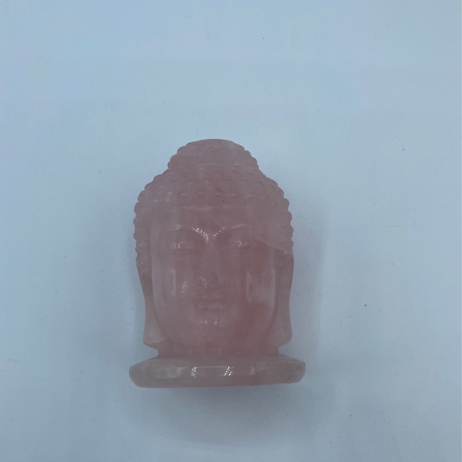 Buddha Kopf Rosenquarz- B-Ware
