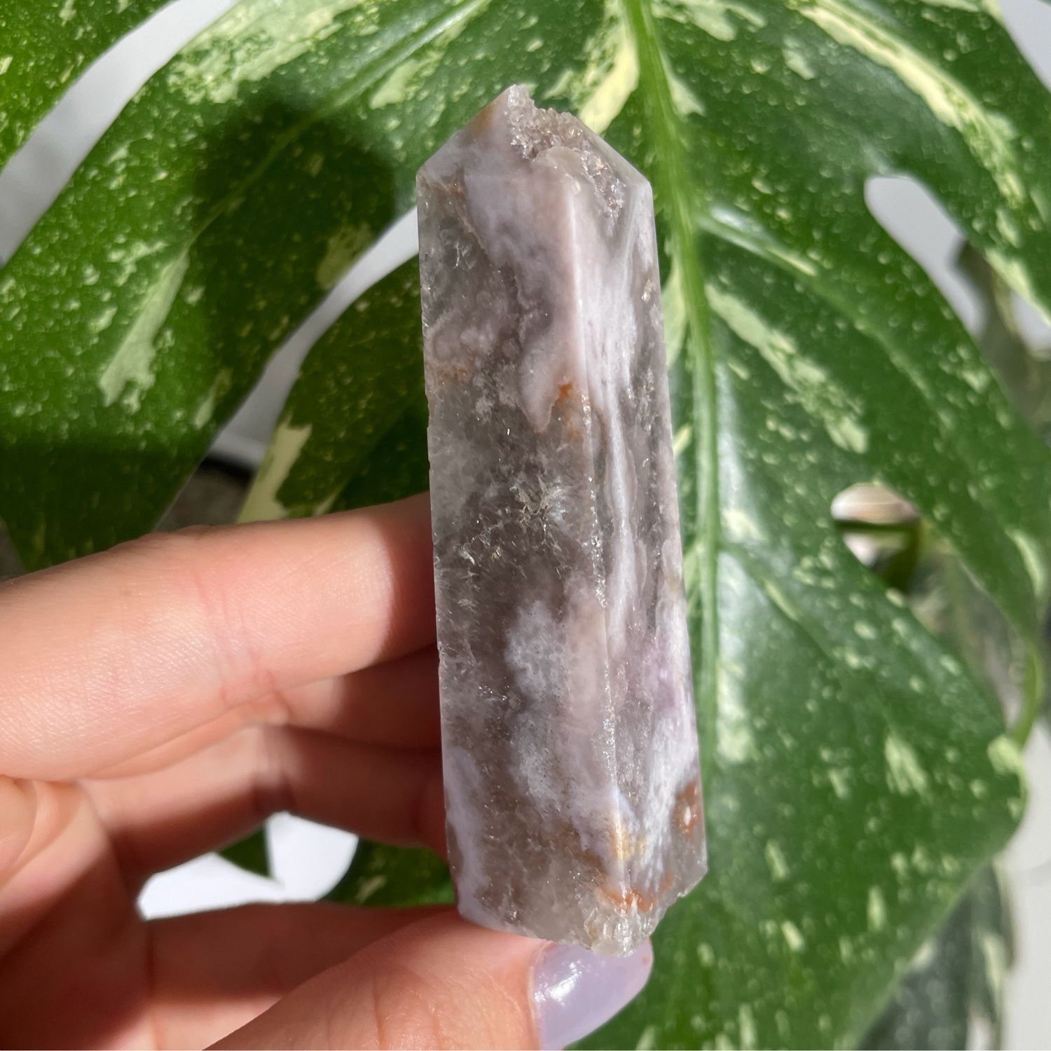 Blumenachat x Prasiolith x Pink Amethyst Turm