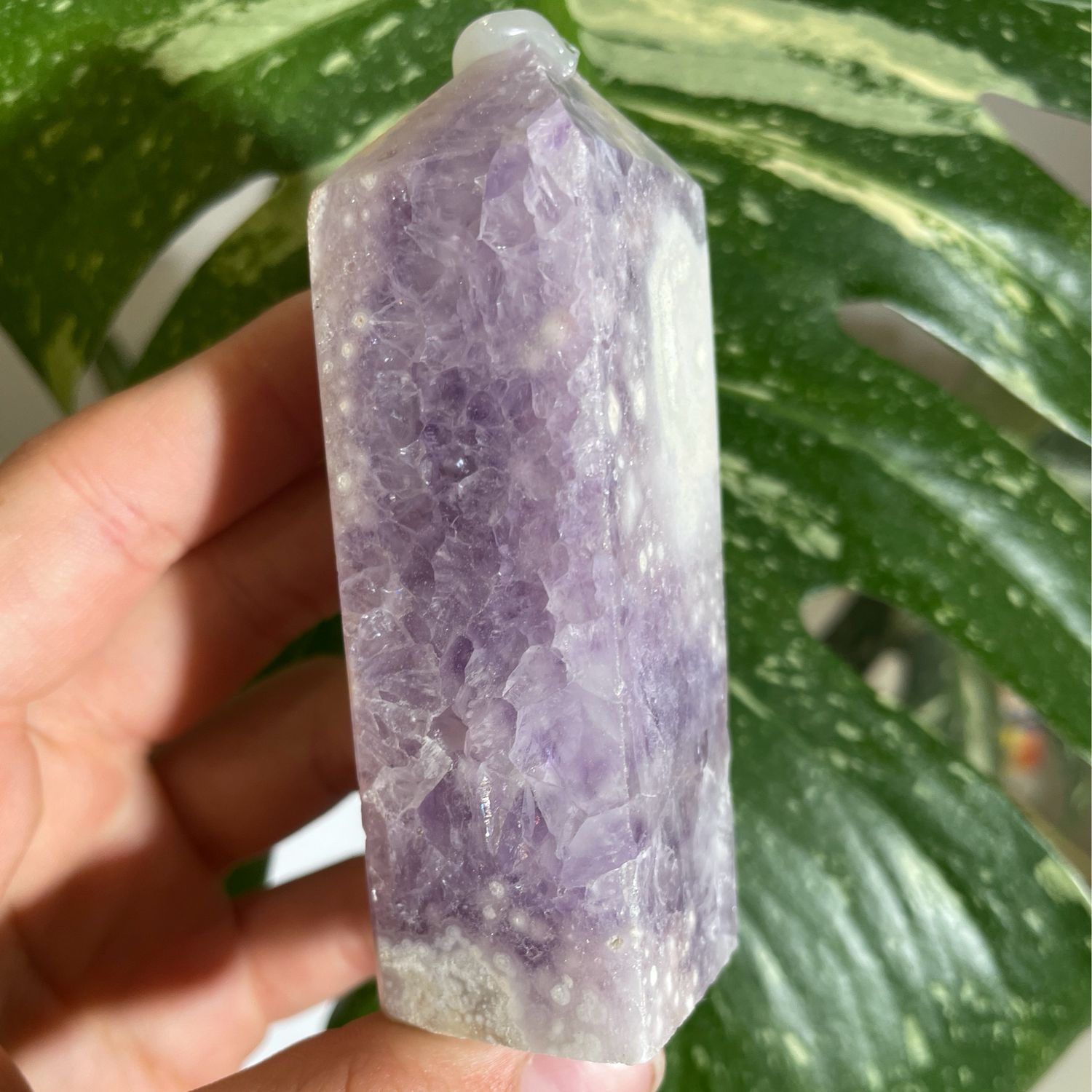 Amethyst x Blumenachat Turm