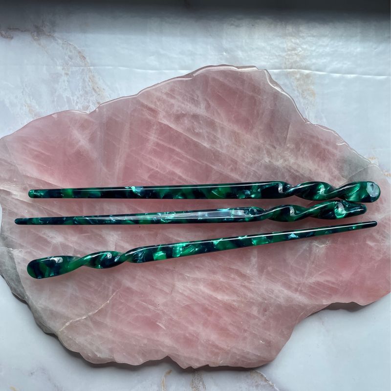 Haarnadel „Malachit“