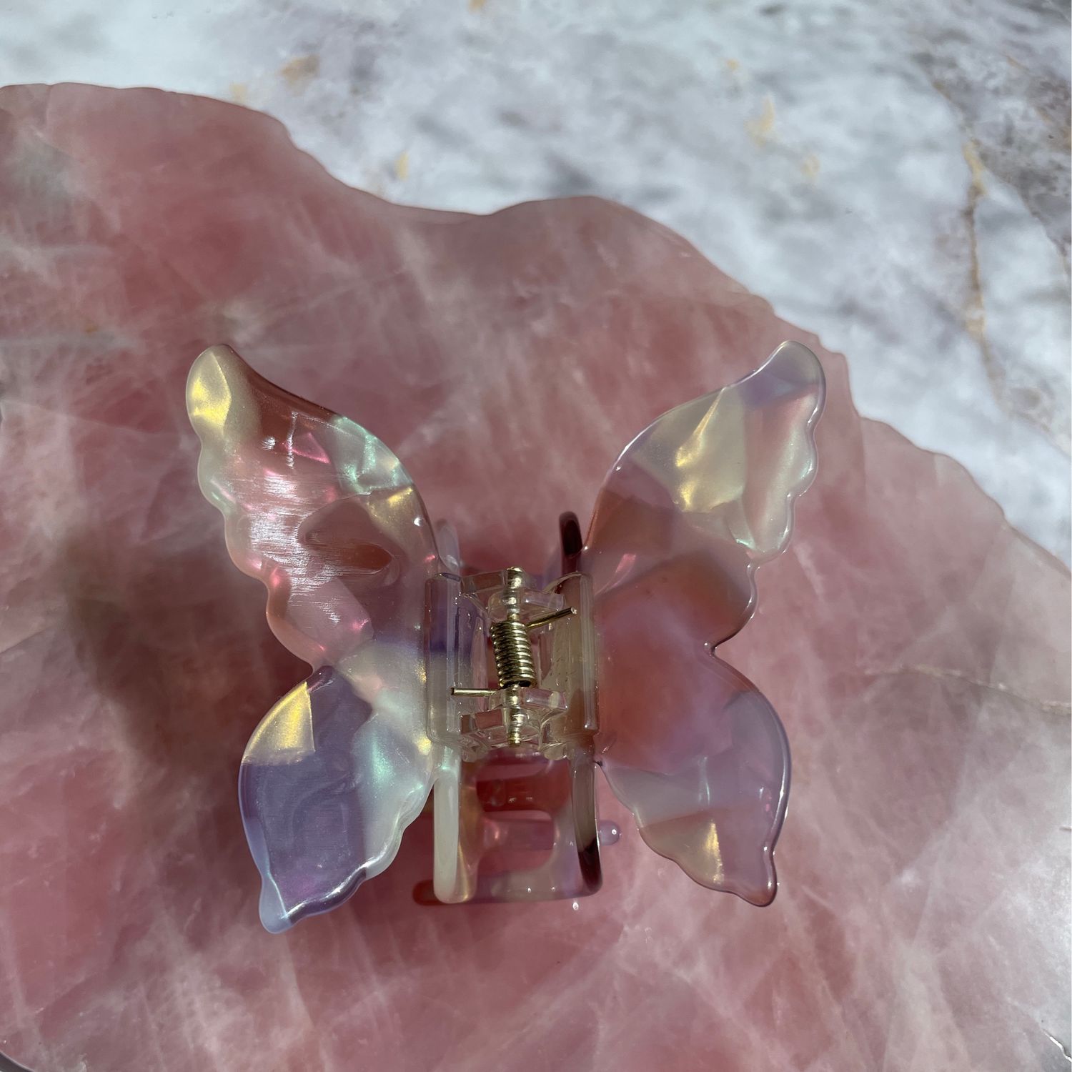 Haarklammer Schmetterling L „Tiffany Stein“