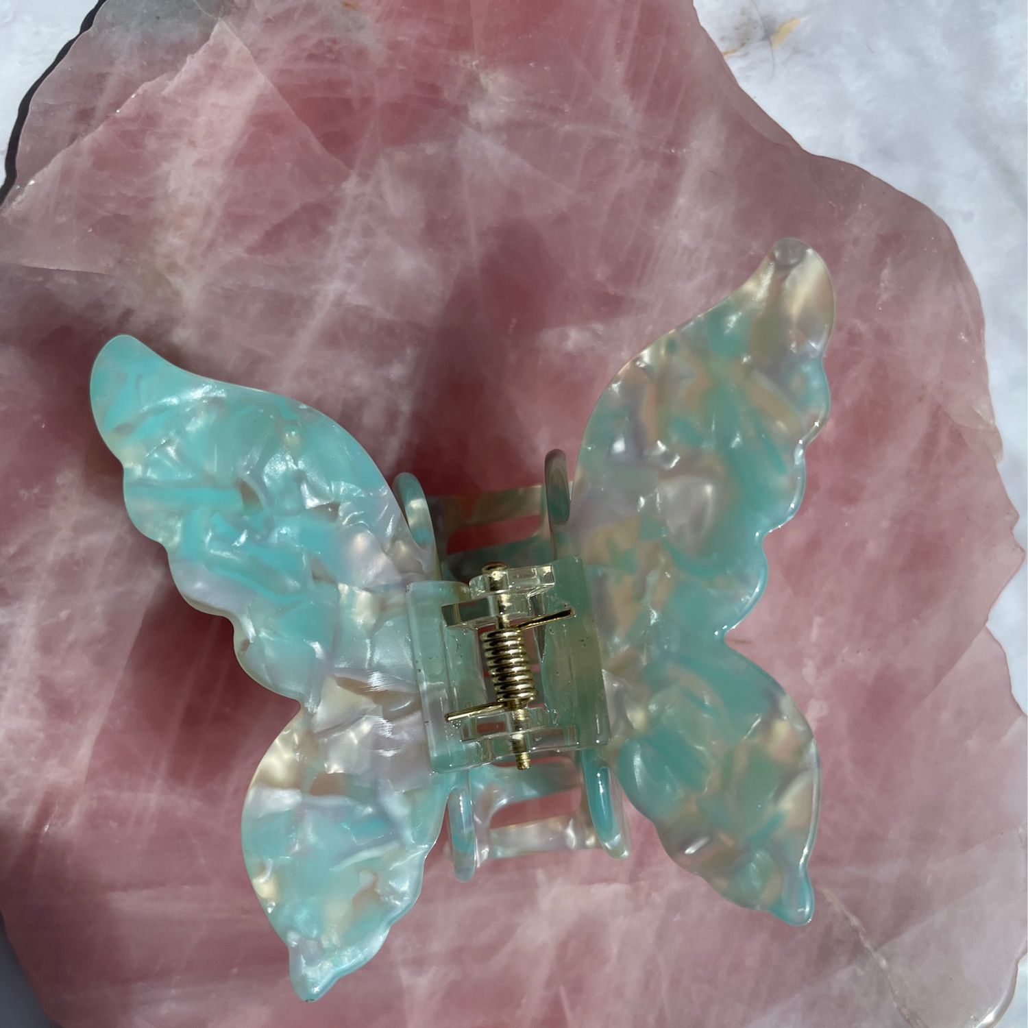 Haarklammer Schmetterling L „Aragonit“
