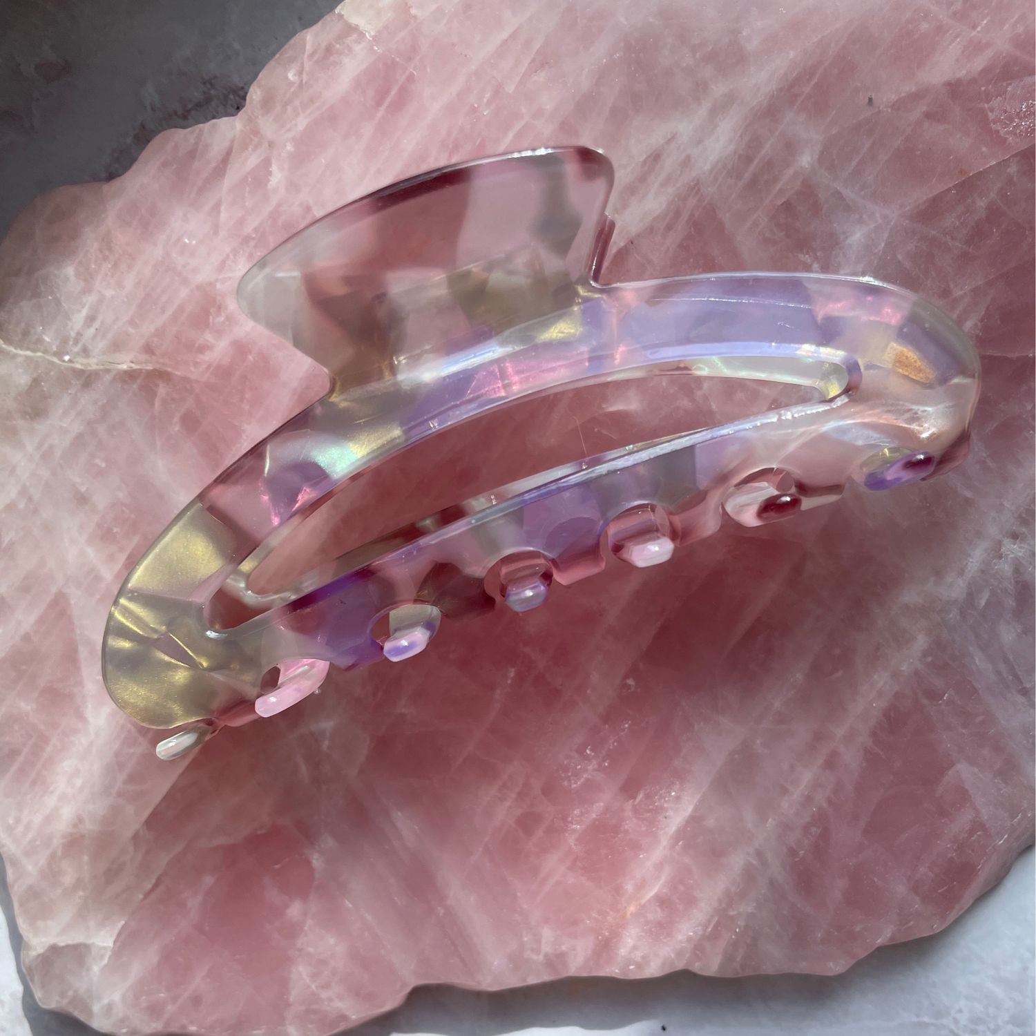 Haarklammer Curved „Tiffany Stein“