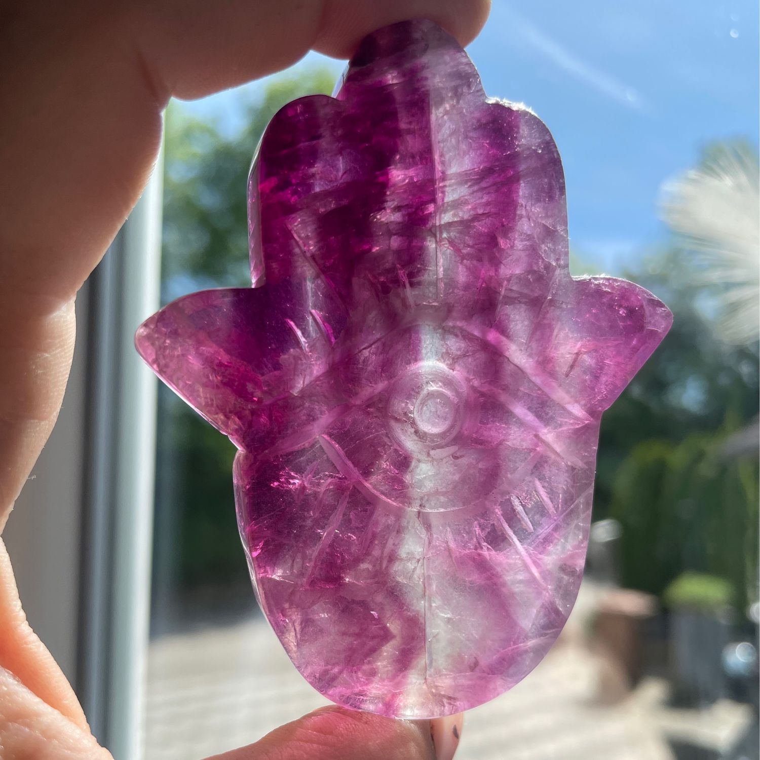 Fluorit Hamsa Hand