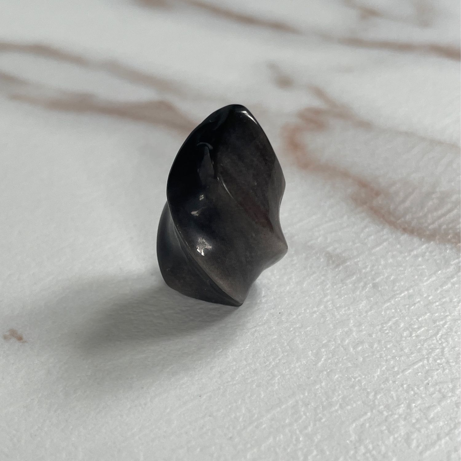 Flamme mini, Silber Obsidian