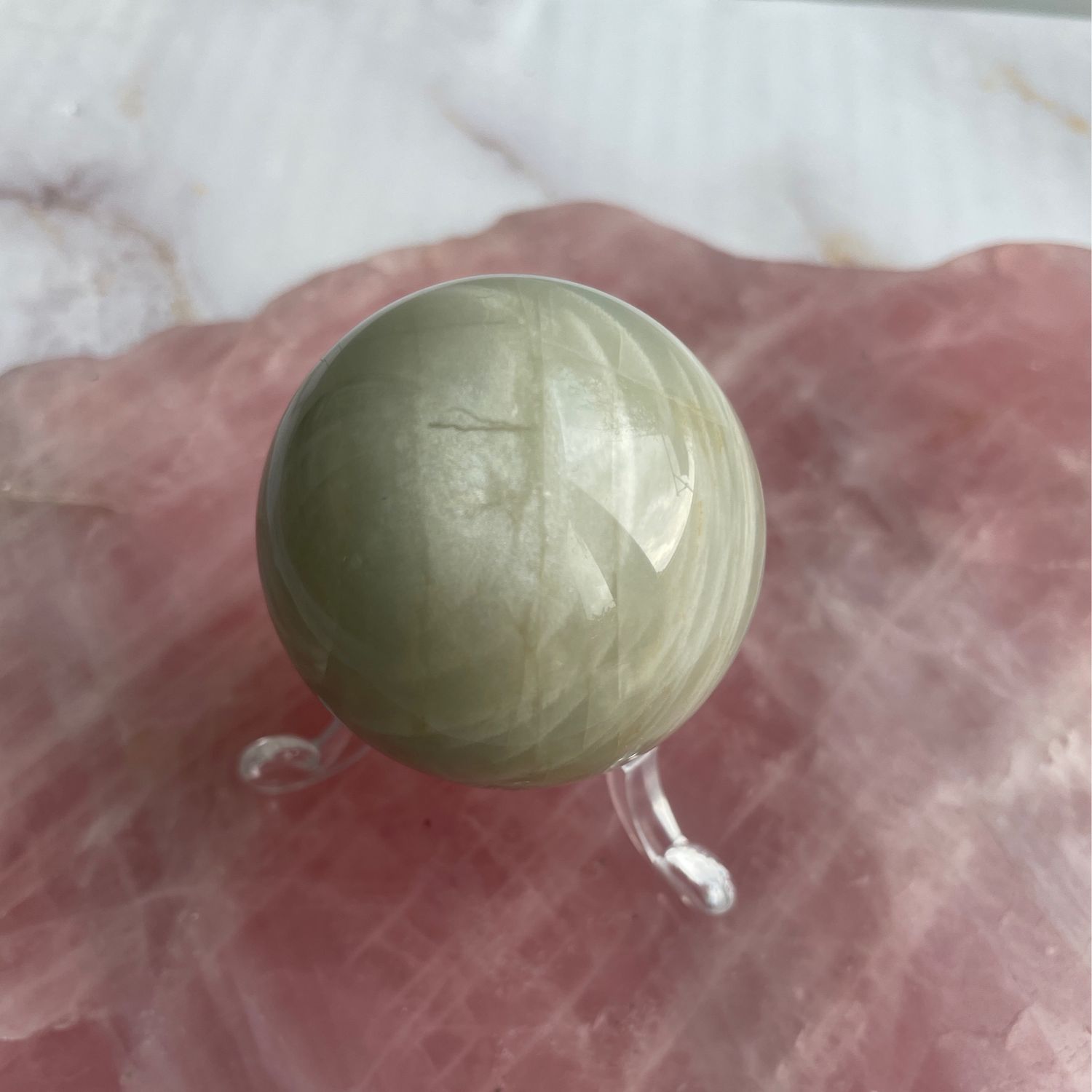 HQ grüner Mondstein x Kugel