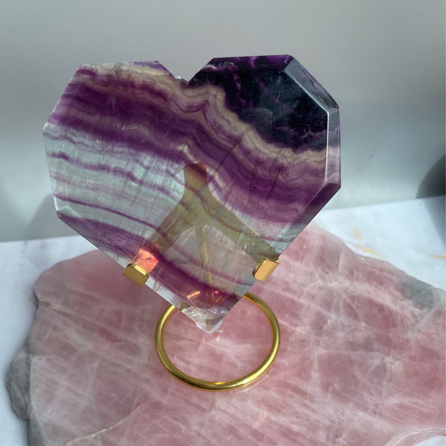 Herz x Regenbogenfluorit