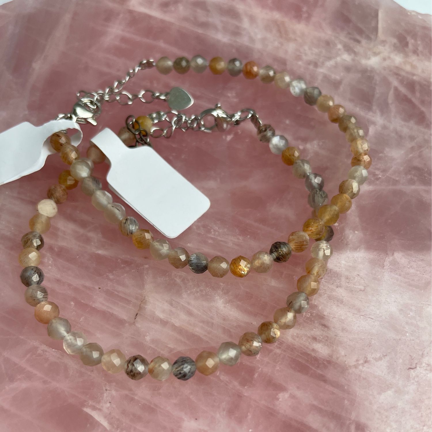 Mondstein Armband,facettiert