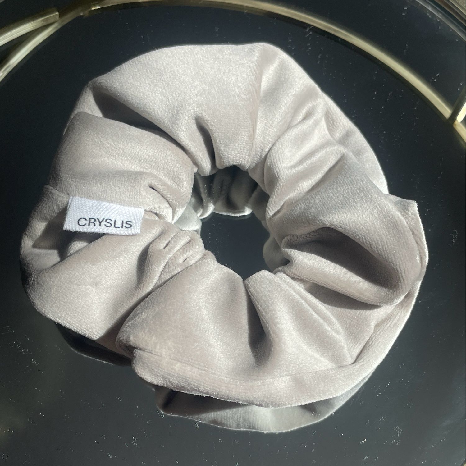 Scrunchie Samt grau