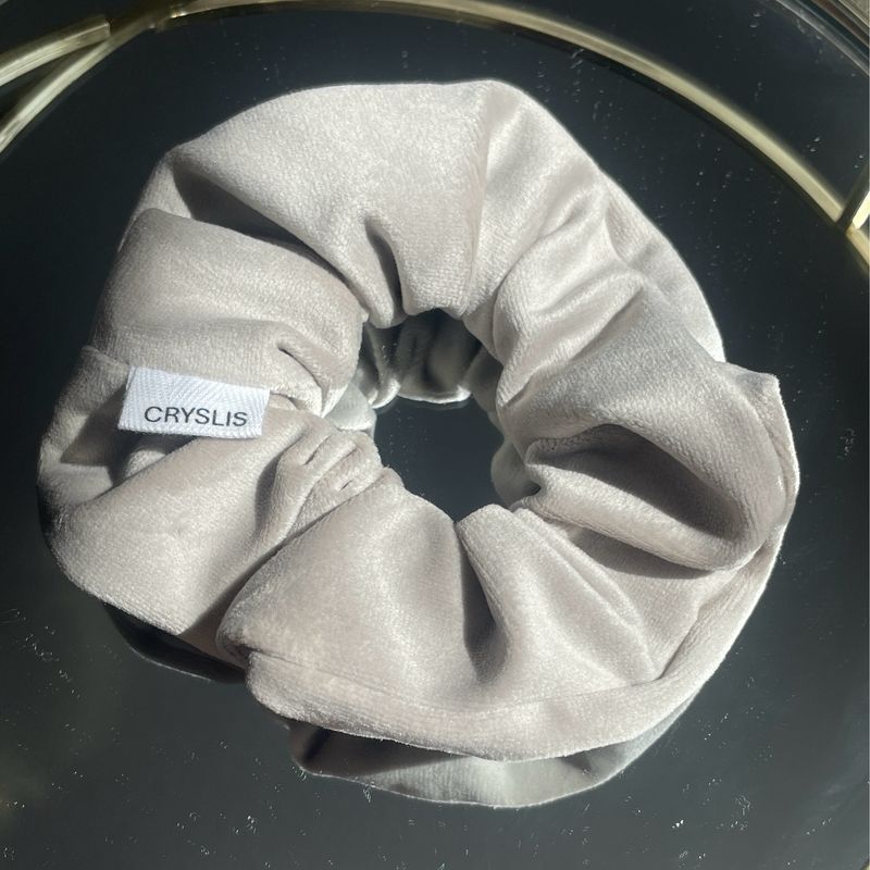 Scrunchie Samt grau