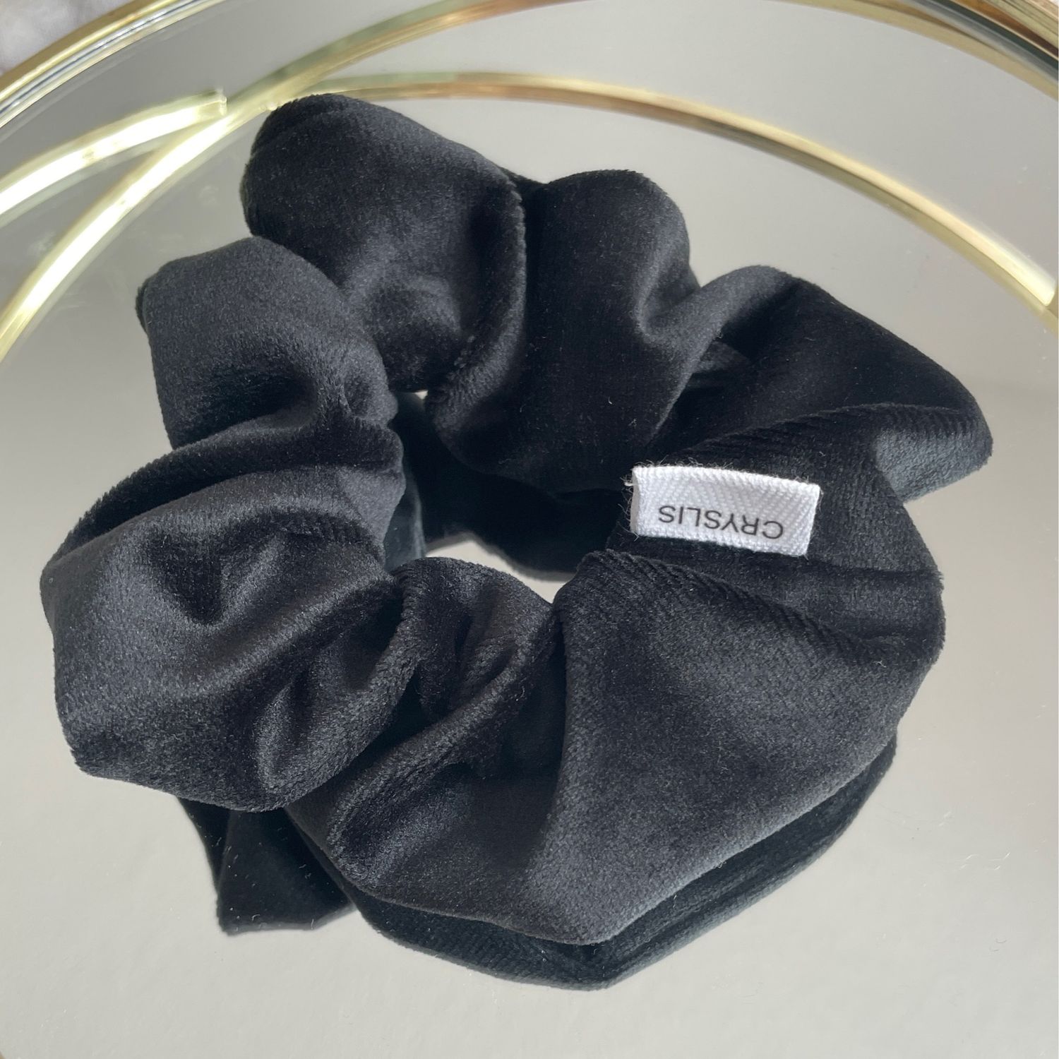 Scrunchie samt schwarz