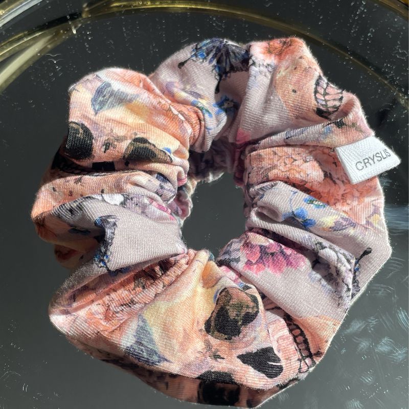 Scrunchie Blumentotenkopf