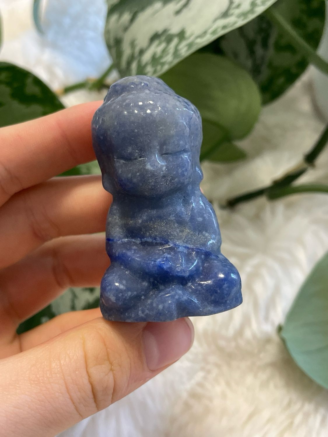 Blau Quarz Buddha