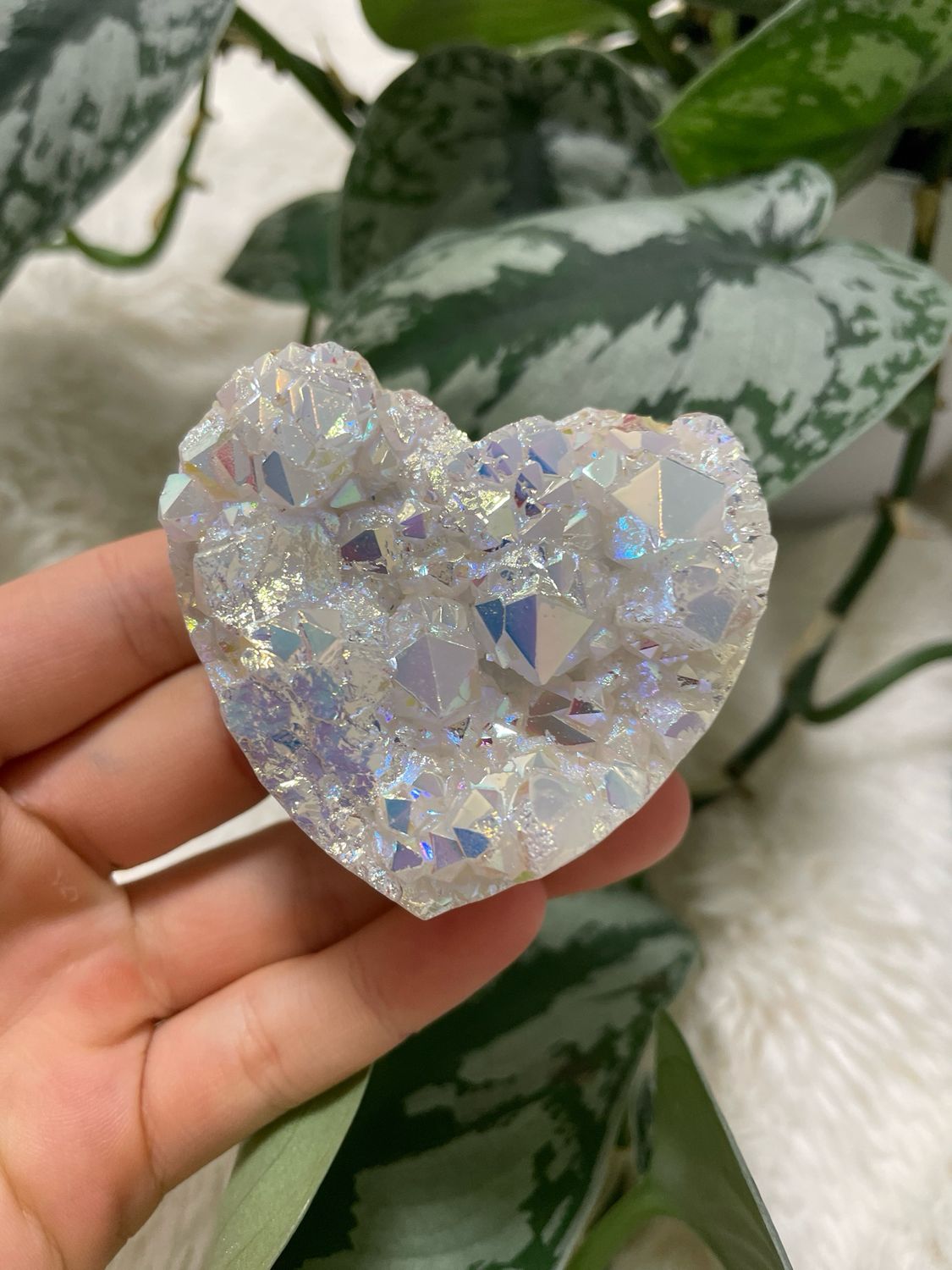 High Quality Angel Aura Bergkristall Herz