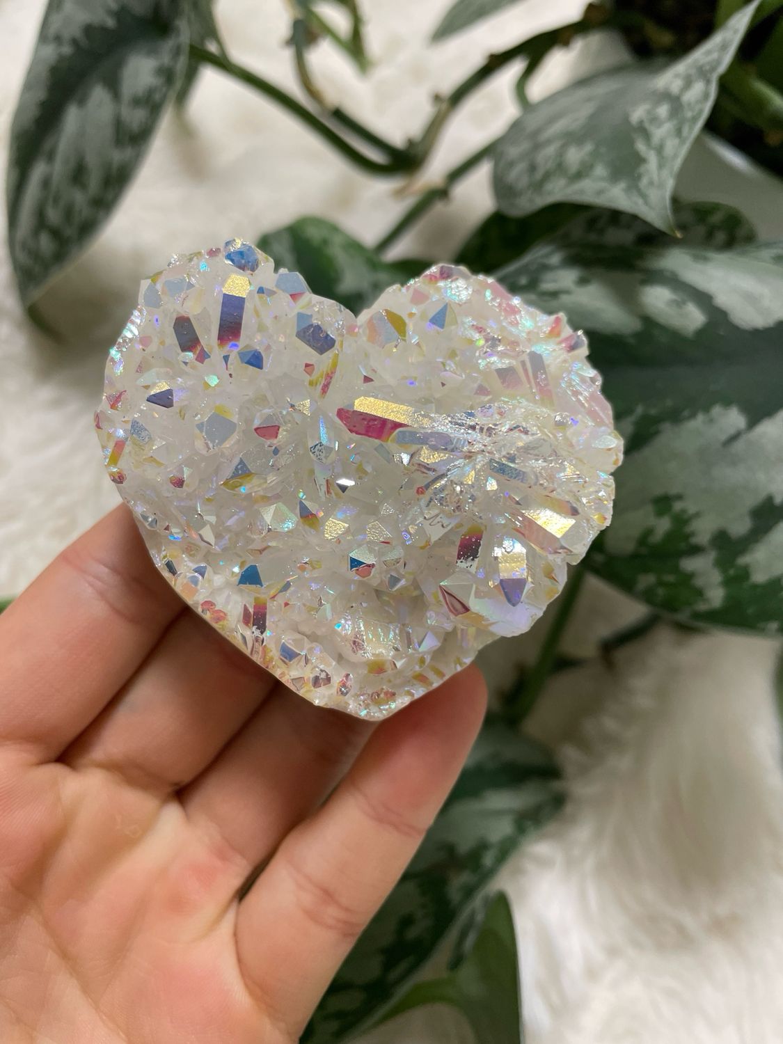 High Quality Angel Aura Quarz Herz