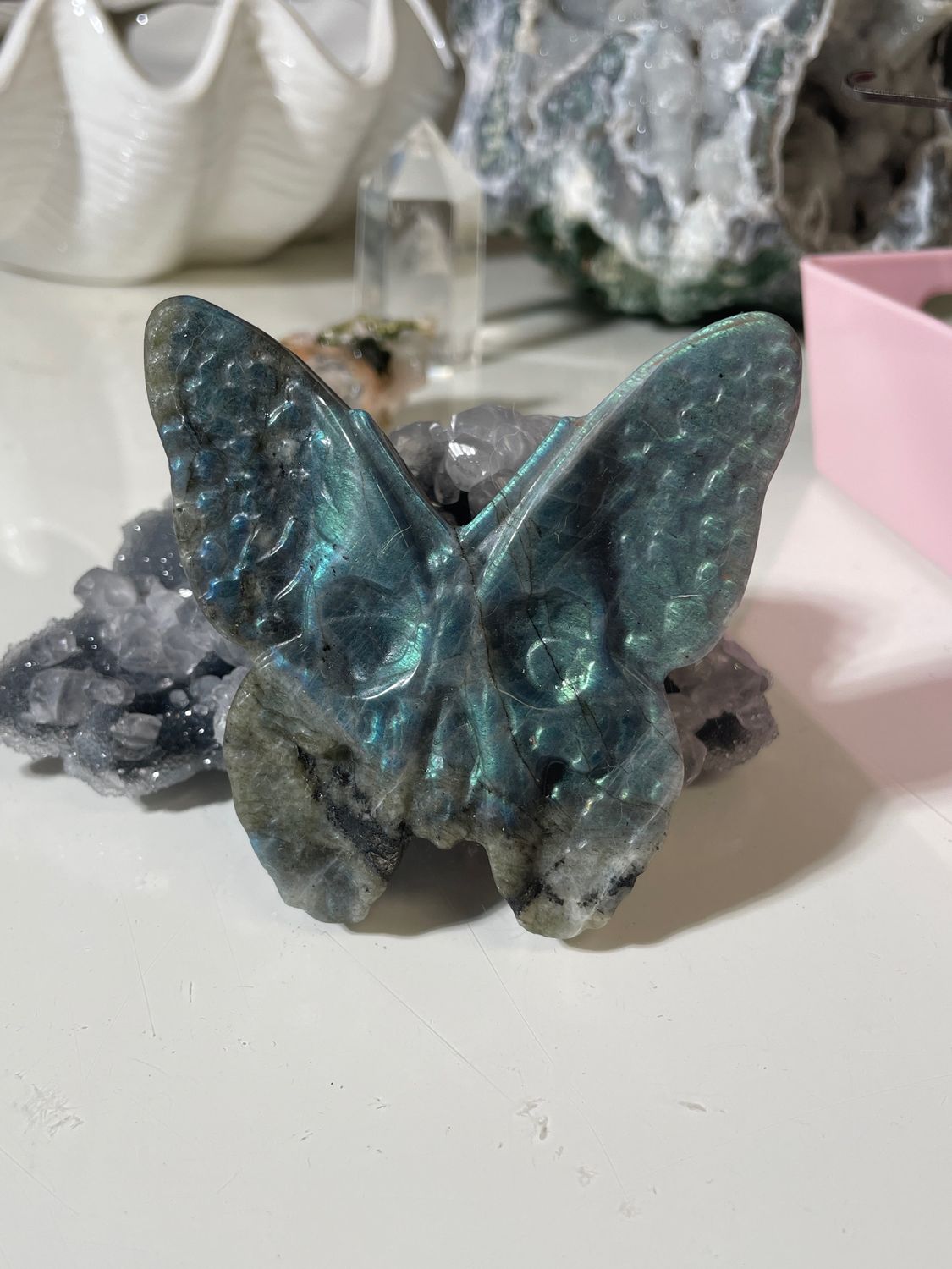 Schmetterling x Totenkopf Labradorit