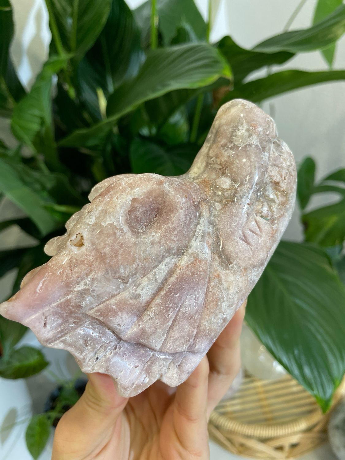 Pink Amethyst Drachen Schädel