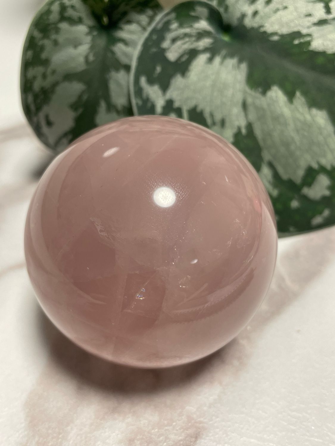 Rosenquarz 1000Sterne Kugel